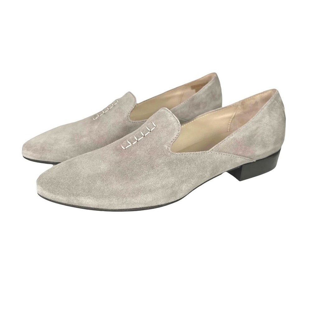 Robertson Madison Geneva Pointy‎ Toe Suede Loafer Tan 8.5